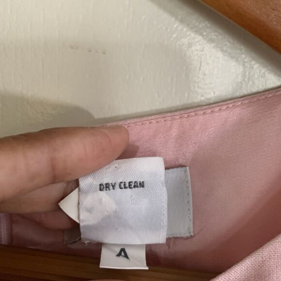 Ann Taylor Loft Dress Size 0 Lined Pink Sleeveless Invisible Zipper - Picture 12 of 15